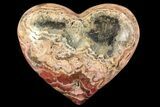 Polished Rhodochrosite Heart - Argentina #83344-1